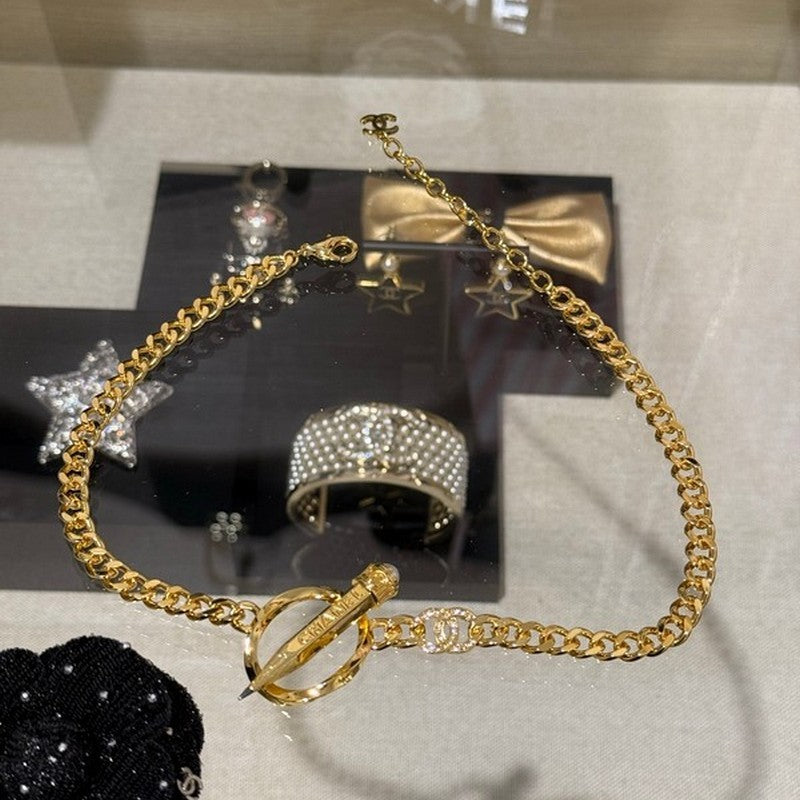 18K  Chanel 25K Pen Choker Necklace