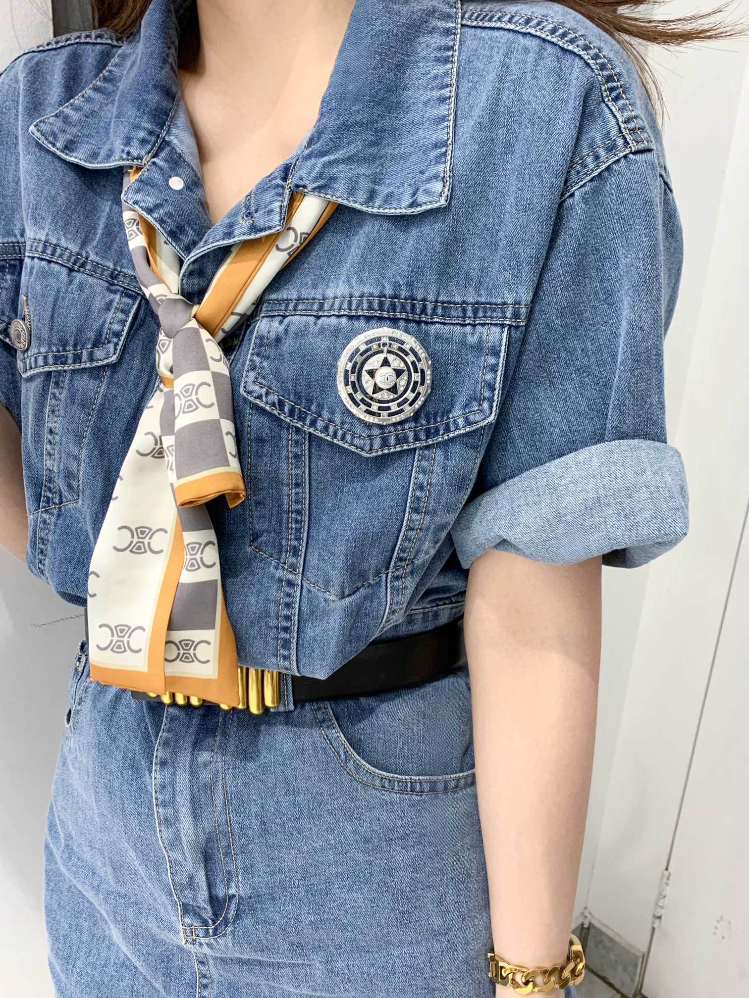 18K  Chanel Black Diamonds Brooch