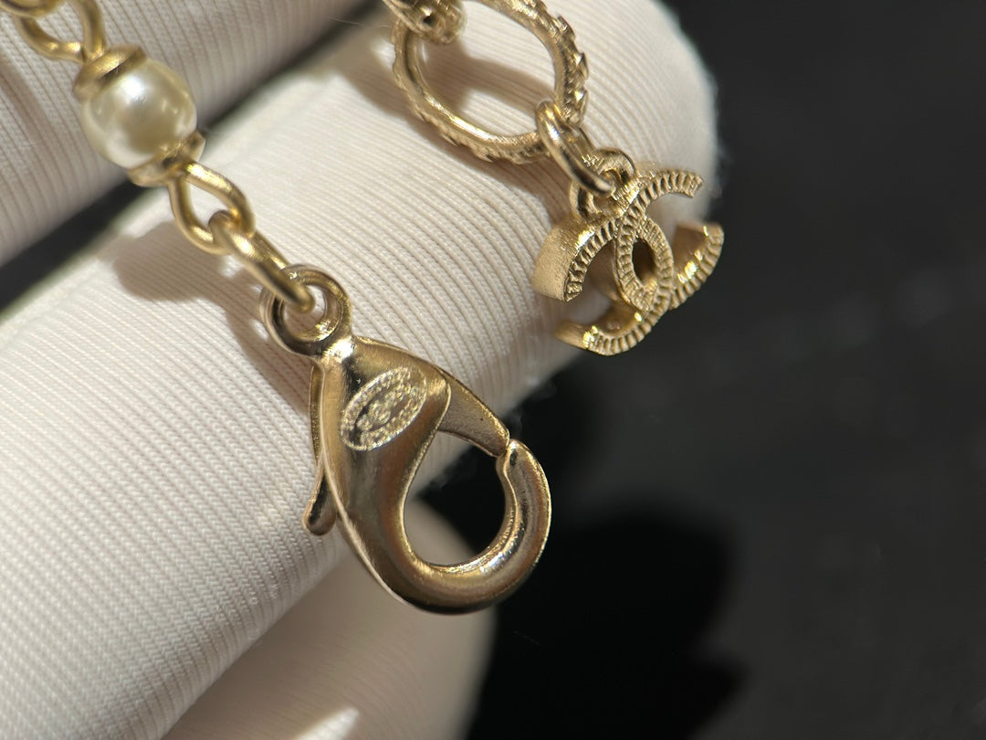 18K  Chanel 24S Long Pearls Necklace